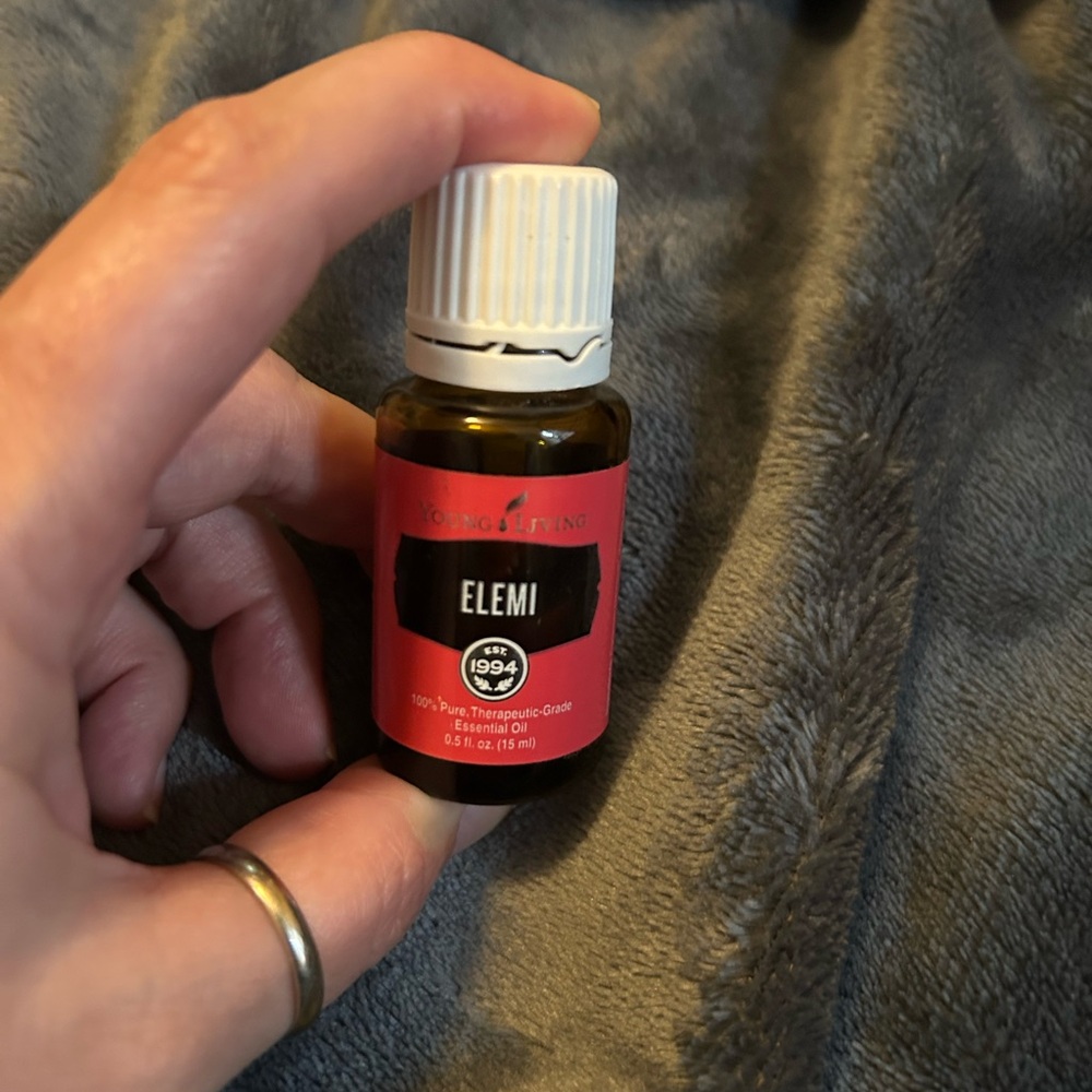 Red Essential Oil Bottle